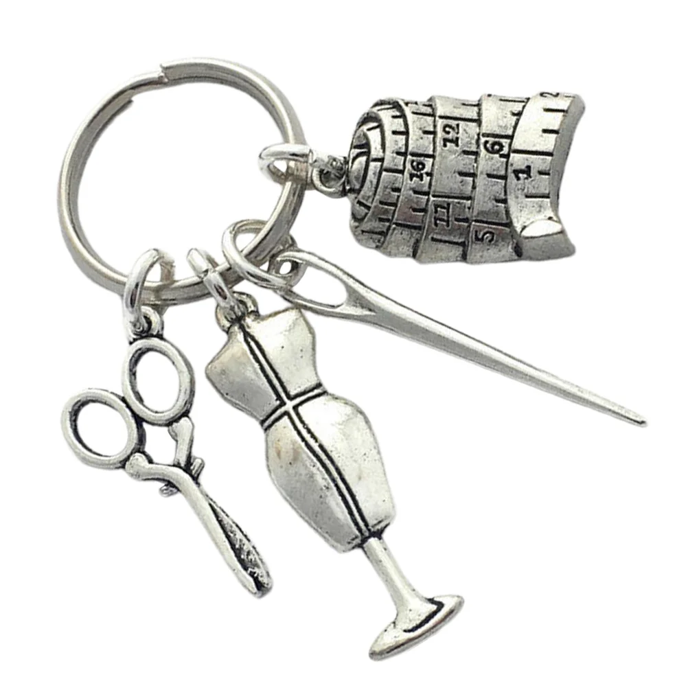 1pc Novel Costume Designer Themed Keychain Bag Key Decorative Hanging (Silver)