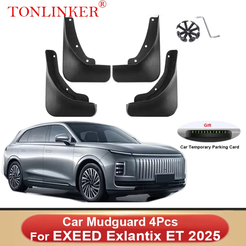 

Автомобильное крыло TONLINKER для EXEED Exlantix ET 2025 внедорожника, брызговики, переднее и заднее крыло, брызговики, 4 шт., аксессуары