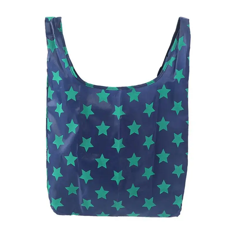 Shopping Bag Eco-friendly Folding Reusable Portable Shoulder Hand Bag Polyester Foldable Shop Bags For Travel Grocery Market images - 6