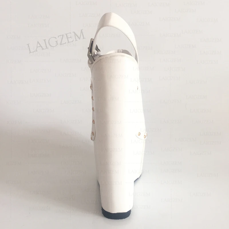 Женские босоножки ZHIMA на танкетке высотой 17 см туфли-лодочки с круглым носком и