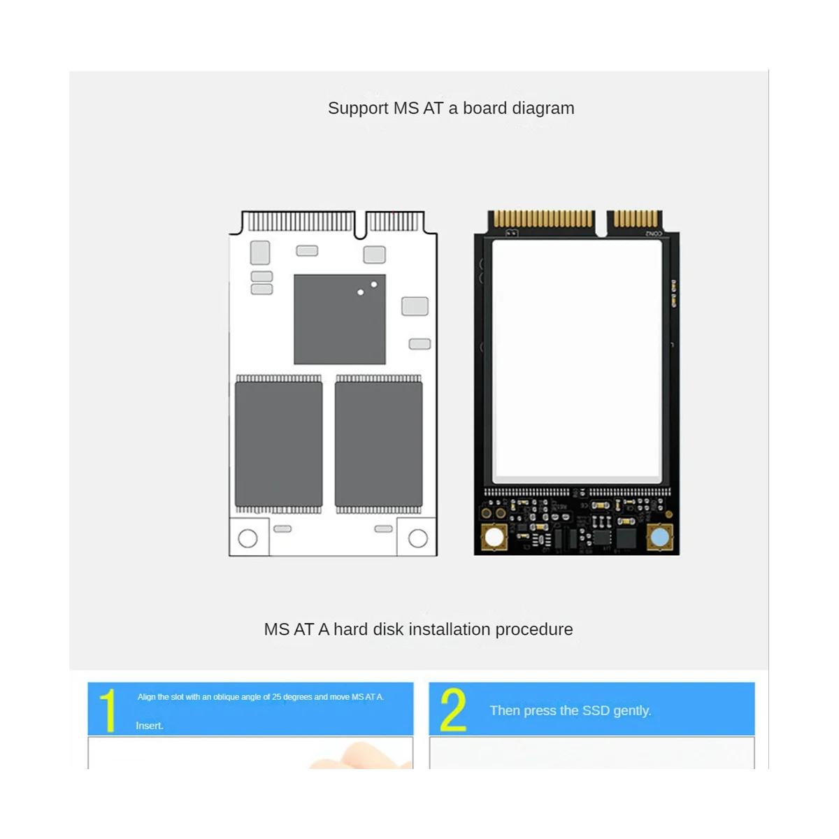 

MSATA SSD to 2.5Inch SATA 6.0Gps Adapter Converter Card Module Board Mini Pcie Ssd High Quality MSATA SSD to SATA