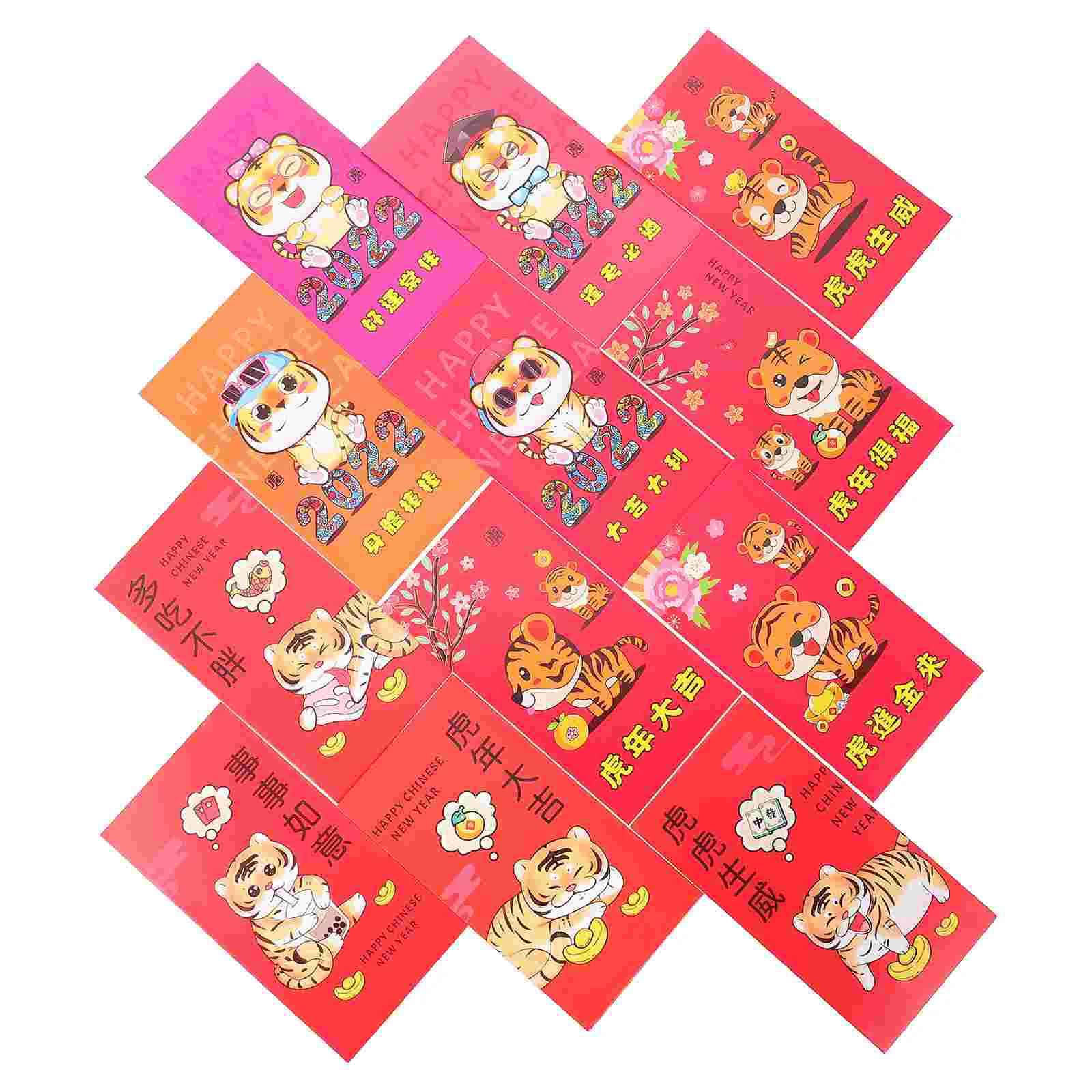 

24PCS Chinese New Year Red Envelope Lunar New Year Envelopes Year Of The Red Envelopes Wedding Red Packet 2022