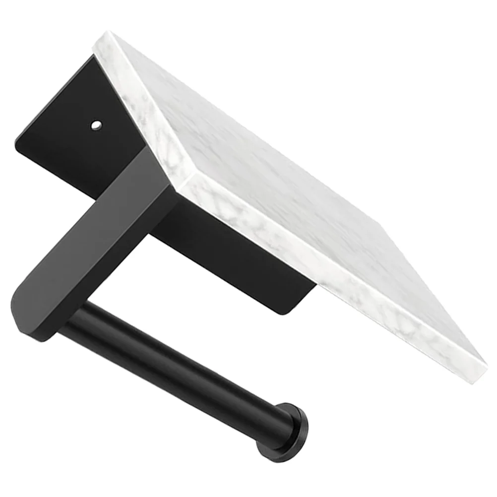 

Toilet Paper Holder Towel Rack Shelf Wall-mounted Bathroom under Cabinet Tissue