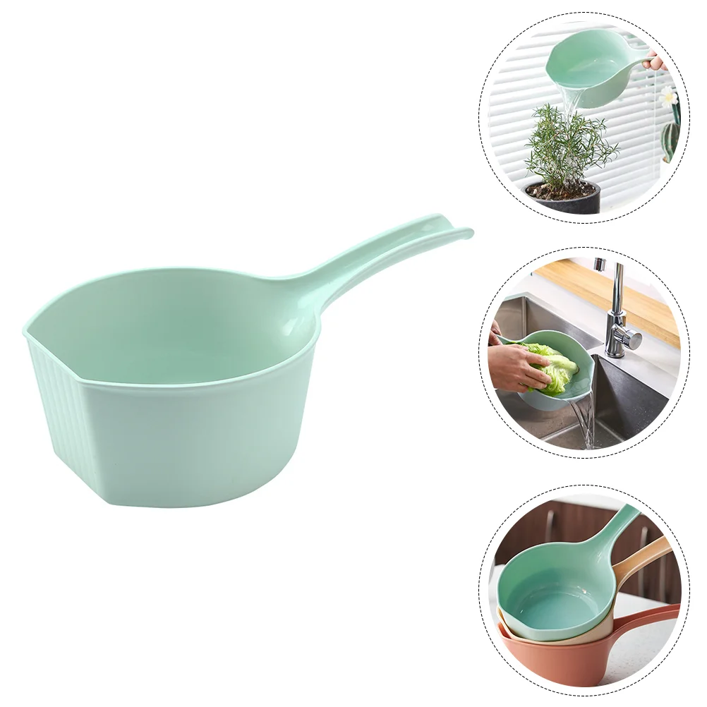 

2pcs Water Ladle Handle Bath Ladle Water Dipper Shampoo Ladle Cup for Kitchen Water Bathroom Garden Tea Ceremony ( Green )