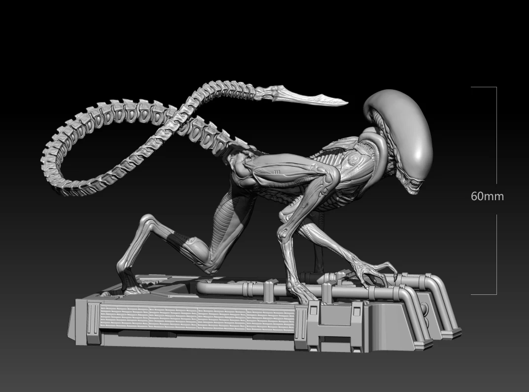 

60mm Resin Model Kits Alien The Queen Unpainted Sculpture Figure No Color DW-079