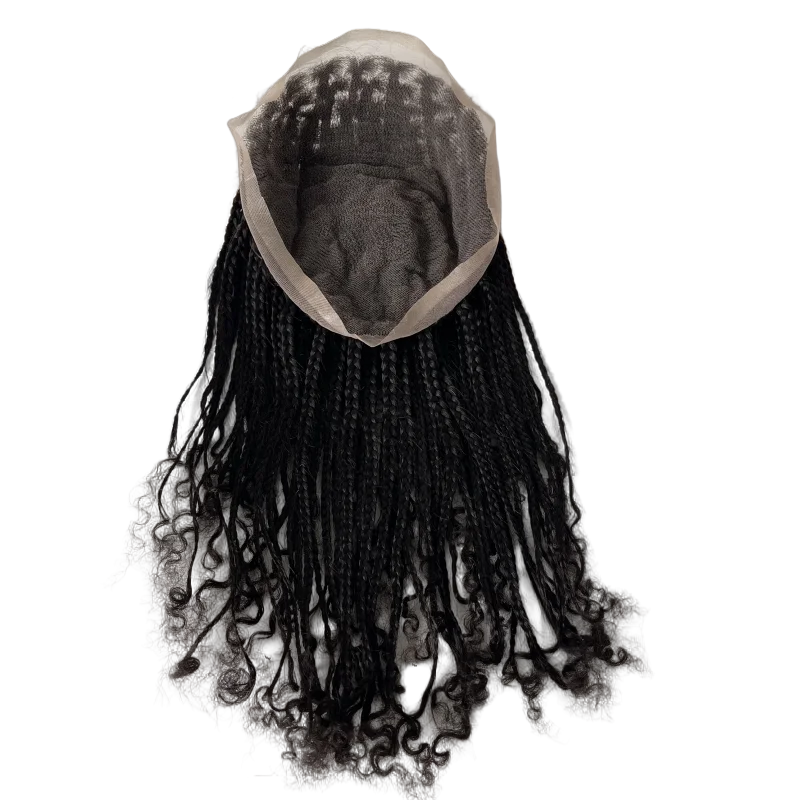 14-дюймовая замена бразильских девственных человеческих волос # 1b Черный длинный