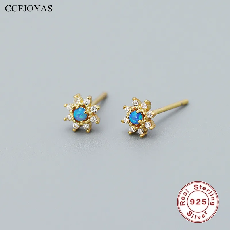 

Серьги-гвоздики из серебра 925 пробы с голубым опалом