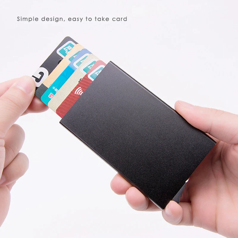 Смарт-кошелек тонкий чехол с идентификационной картой и RFID Автоматический