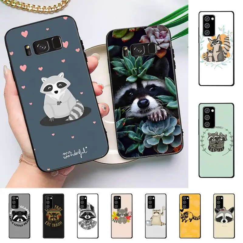 

Animal Raccoon Art Phone Case for Samsung Note 5 7 8 9 10 20 pro plus lite ultra A21 12 72