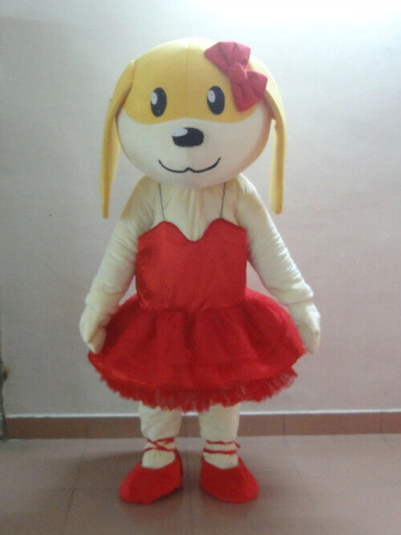 

Furry Dog Mascot Costume Cosplay Cartoon Fursuit Cute Halloween Cosplay Furry Suit Dog Character Dancing In Red Tutu