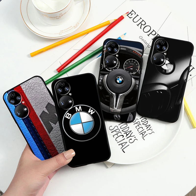 

Red Blue BMW For Huawei P60 P50 P40 P30 P20 P10 Pro Lite P Smart Z 2021 4G 5G Silicone Soft Black Phone Case Coque Capa Fundas