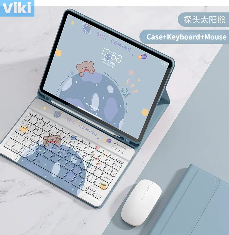 

Wireless Detachable Bluetooth Keyboard Mouse Case for iPad 10th Gen 2022 Pro 11 10.5 9.7 10.2 Air 5 4 3 2 Keyboard Casing Cover