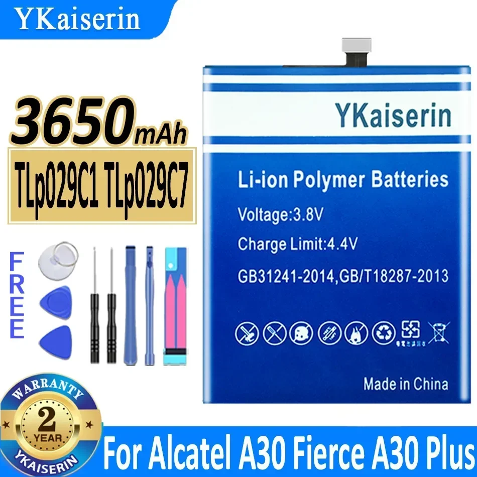 YKaiserin 3650 мАч TLp029C1 TLp029C7 Аккумулятор для Alcatel 3C 3V 5099 5099D OT-5026A OT-5026D Blackberry Key2 LE Key 2 Lite