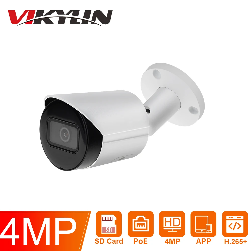 

IP-камера видеонаблюдения Vikylin, 4 МП, HD POE H.265 + IP67