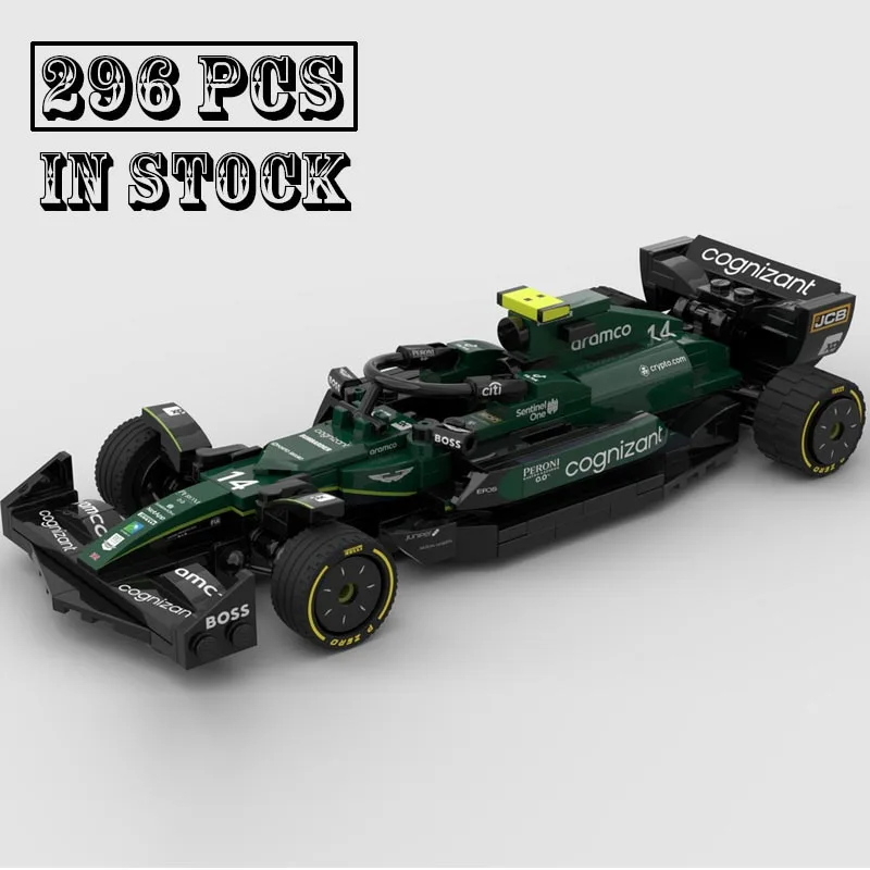 Новая формула Testarossa MOC-142262 F1 AMR23 для командной колышки Строительный набор
