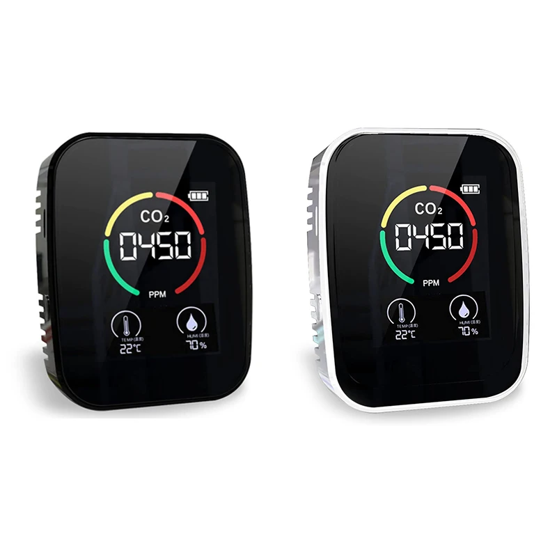 

Монитор качества воздуха, датчик CO2, измеритель температуры и относительной влажности в помещении, для дома и офиса