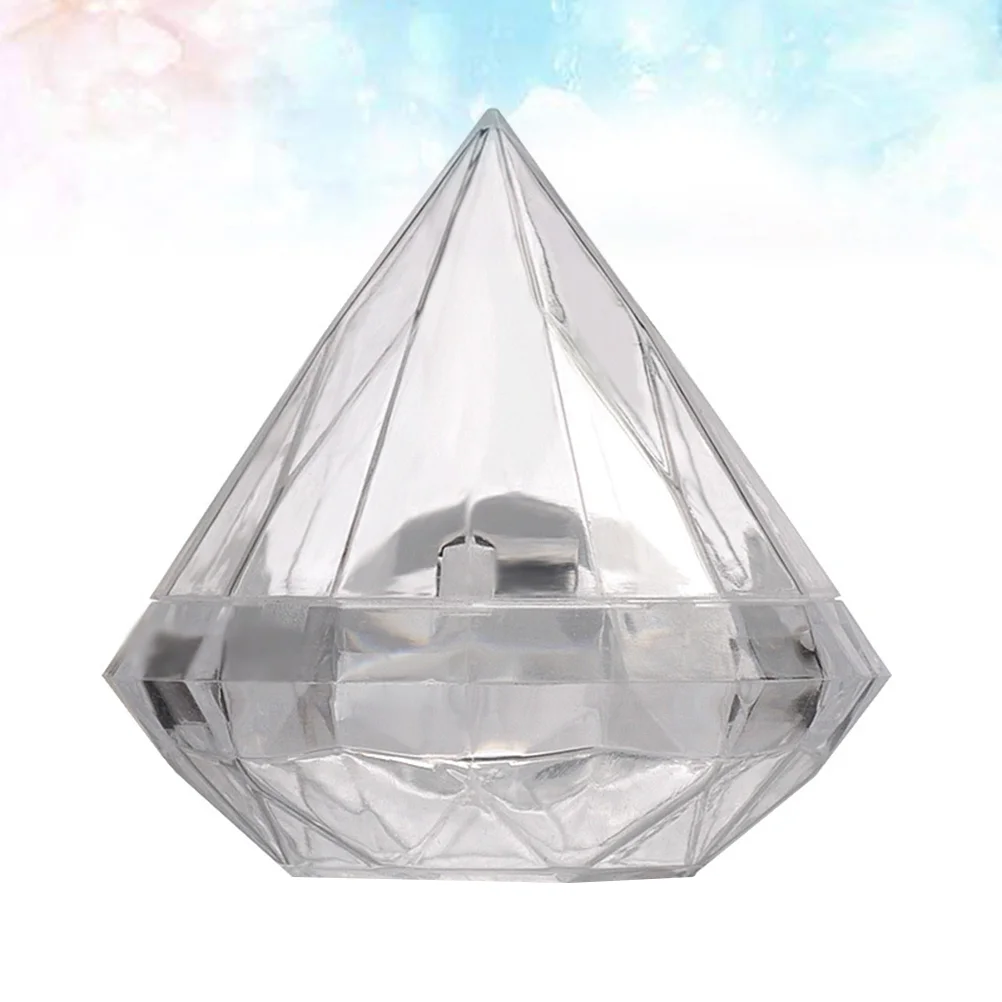 

Candy Box Diamond Boxes Party Wedding Containers Containerclear Decorationsstorage Case Sugar Makeup Jars Shaped Favors Favor
