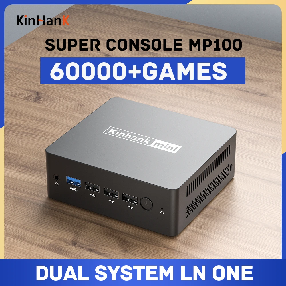 Super Console MP100 Retro Video Console for SS/MAME/CD /N64/Sega Saturn/DC Win11 60000Gaming 4K Ultra HD Retro Video Game Player
