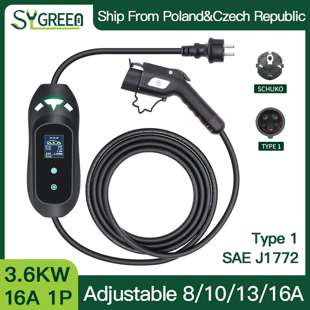 

Type 2 IEC 62196-2 New Model Tesla Portable EV Charger 16A 3.6KW Electric Vehicle Schuko Plug 220V-240V Type 1 Mode 2 Cable 5M