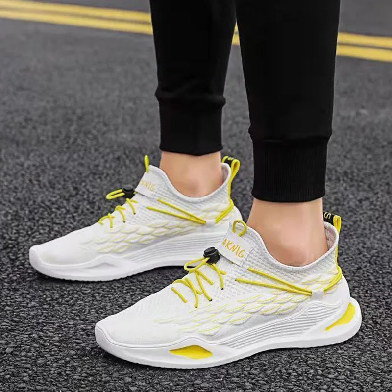 2023 Summer Men Sports Shoes Fashion Black Casual Running Shoe Spring Breathable Mesh Sneakers Thick Bottom Non-Slip Zapatillas