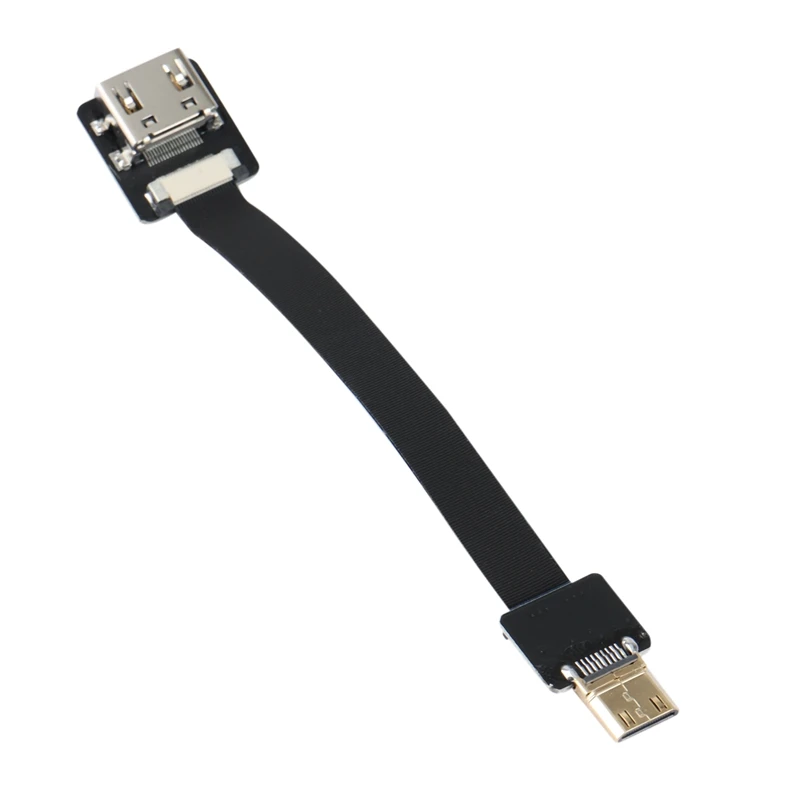 

FPV HDMI-Compatible Female to Mini HDMI-Compatible Straight HDTV Adapter Super Light FPC Ribbon Flat Cable, A4-C1