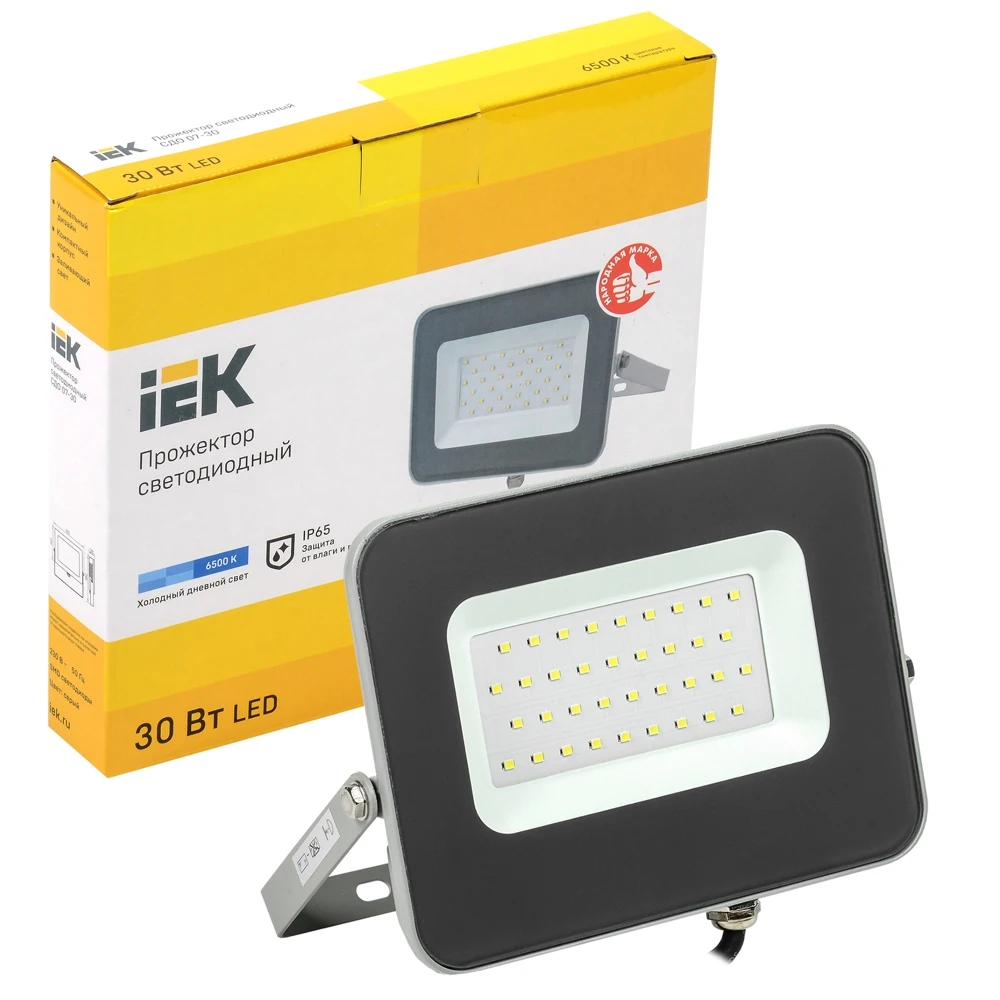 Прожектор светодиодный СДО 07-30 IP65 серый IEK | Floodlights