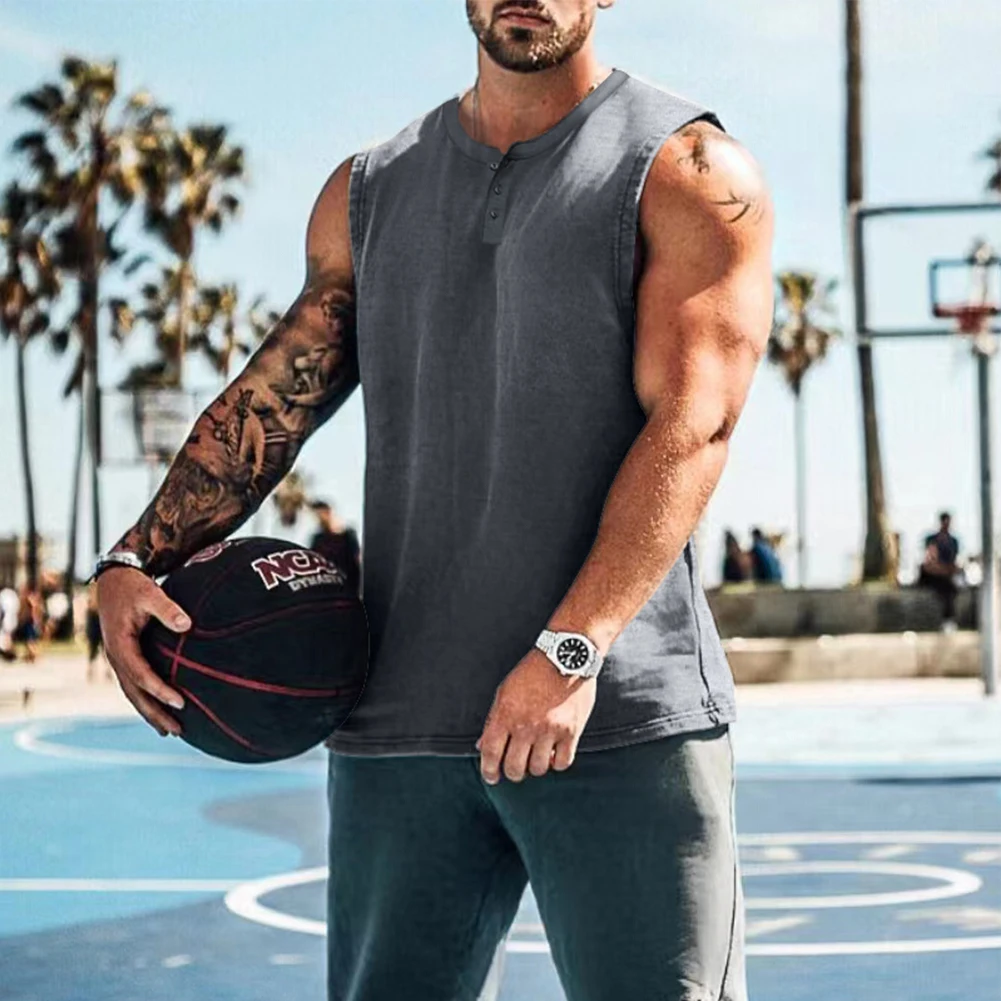 

Men Muscle Workout Tank Top Bodybuilding Vest Fitness Sport Undershirts Sleeveless T-Shirt Breathable Sweatshirts Male Singlets
