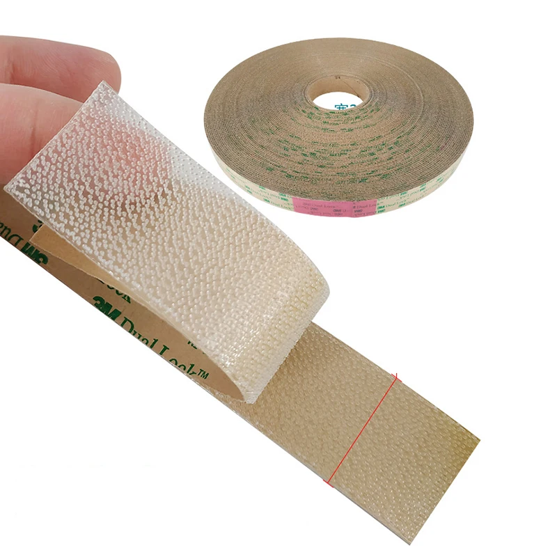 

Dual Lock Low Profile Reclosable Fastener SJ4570 Clear Mushroom Adhesive Fastener Tape with Acrylic Backing Tape 1”*50YD
