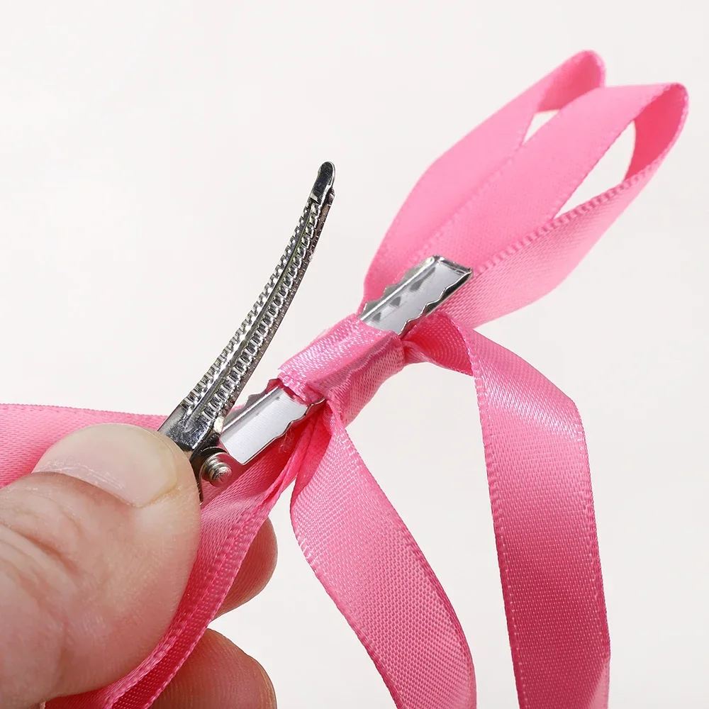 Тканевая заколка для волос с бантом цвет в ассортименте