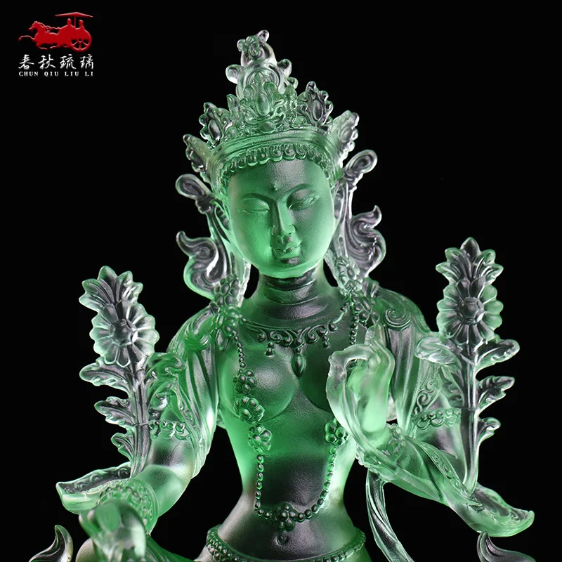 Цветная глазурованная статуэтка Гуаньинь Тантра буддийские храмы орнамент для