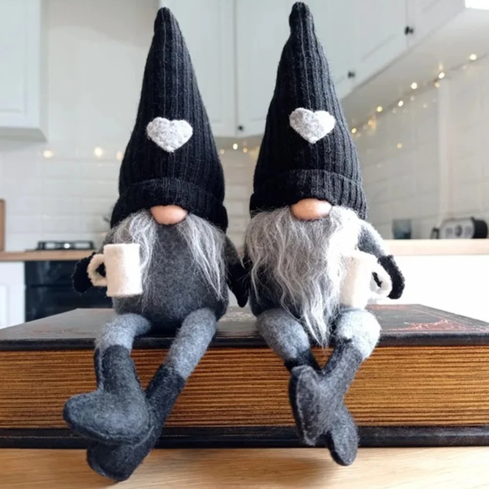 

Christams Coffee Gnome Dolls Coffee Gnomes Plush Coffee Bar Decoration for Farmhouse Kitchen Plush Doll Decorations for Home