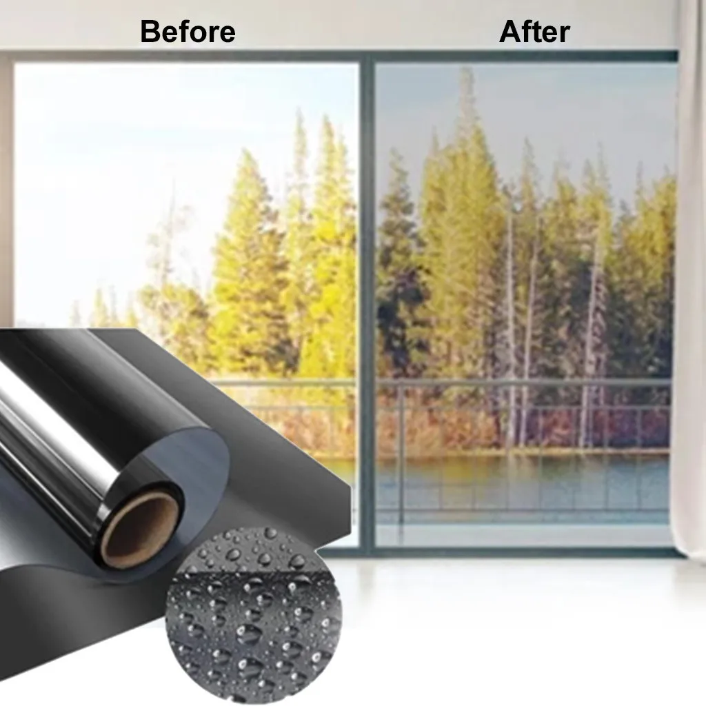 

Window Film, One-way Perspective Sun Sticker, Heat Insulation Anti Ultraviolet Reflection Sticker, Glass Privacy Decoration