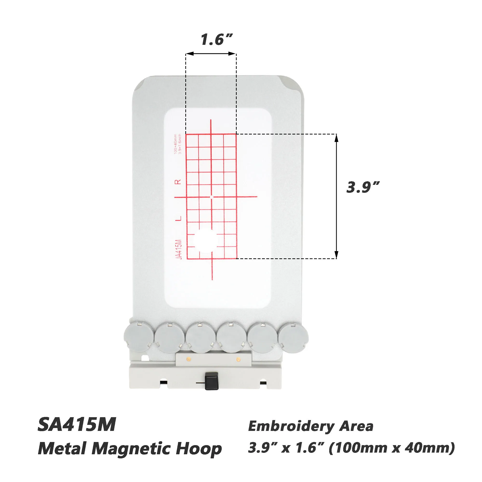 Фото Магнитный обруч для Janome MC 500E 400E 550E Memory Craft Elna Expressive 830 830L, металлическая магнитная рамка для вышивальной машины №5