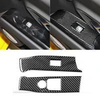 carbon fiber center control panel air outlet gear box frame window lift button stickers fit for for toyota supra a90 2019 2022