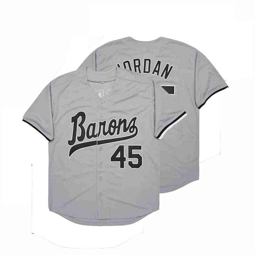 Bg Baseball Jersey Birmingham Barons 45 Jerseys Sports Outdoor Black White Stripe Sewing Embroidery Grey High-quality 2023 New