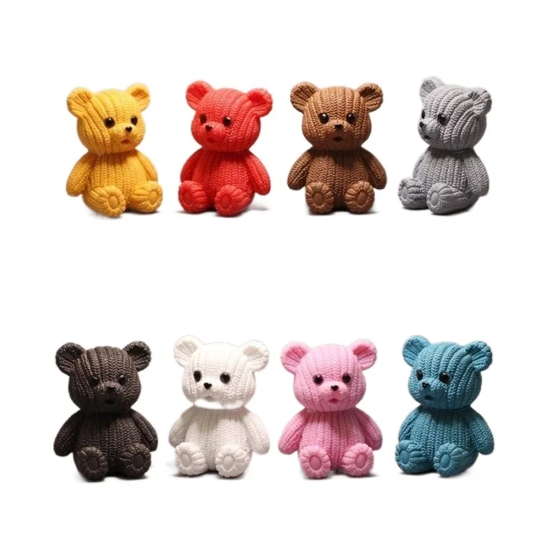 

HS Popular Party Home Decoration Accessories Cute Plastic Tedy Bear Miniature