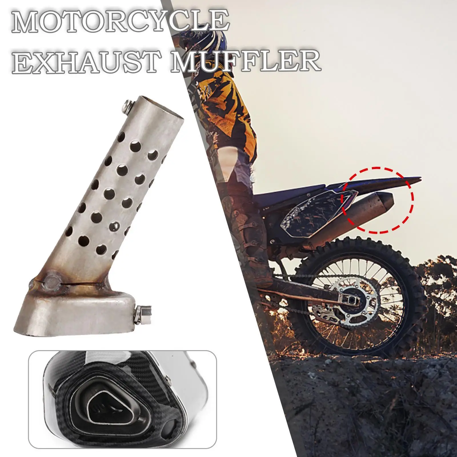 12.1cm Reduce Noise Motorcycle DB Killer Exhaust Pipe Adjustable Silencer Motocross Muffler 42mm 45mm 48mm For Akrapovic Exhaust
