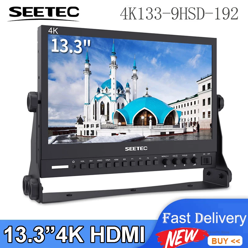 Большой экран Seetec 13,3 дюйма IPS 3G-SDI 4K HDMI-совместимый ЖК-монитор вещания режиссерский Рабочий стол Алюминий для Live 4K133-9HSD-192