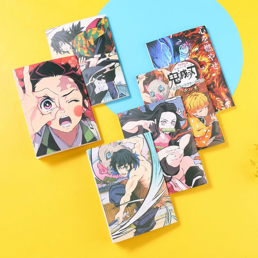 

2Pcs/set Anime Demon Slayer Notebook Tanjirou Nezuko Journal Office School Supplies