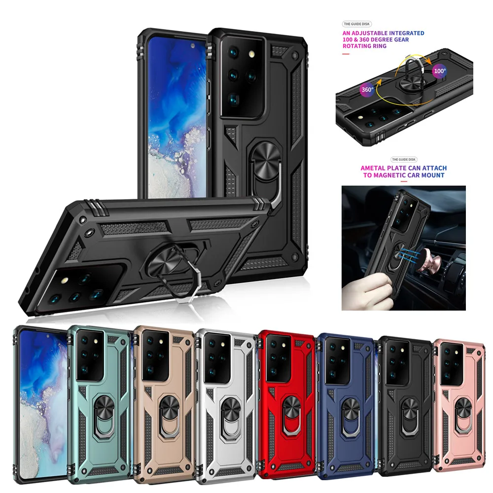 

Z Flip3 Coque Shockproof Armor Magnetic Phone Case for Galaxy A23 M23 A03 M01 Core F52 M31S A71 A51 Z Fold 3 Ring Holder Cover
