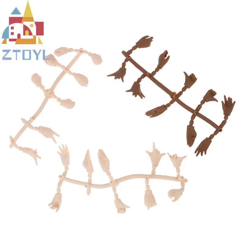 1/6 Size Doll Parts Original Doll Replacement Hands Feet DIY Assembling Doll Accessories Brown Beige Black Big Click