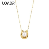loadr simple gold pearl pendant necklace for women fashion luxury moon metal choker necklace wedding engagement collier jewelry