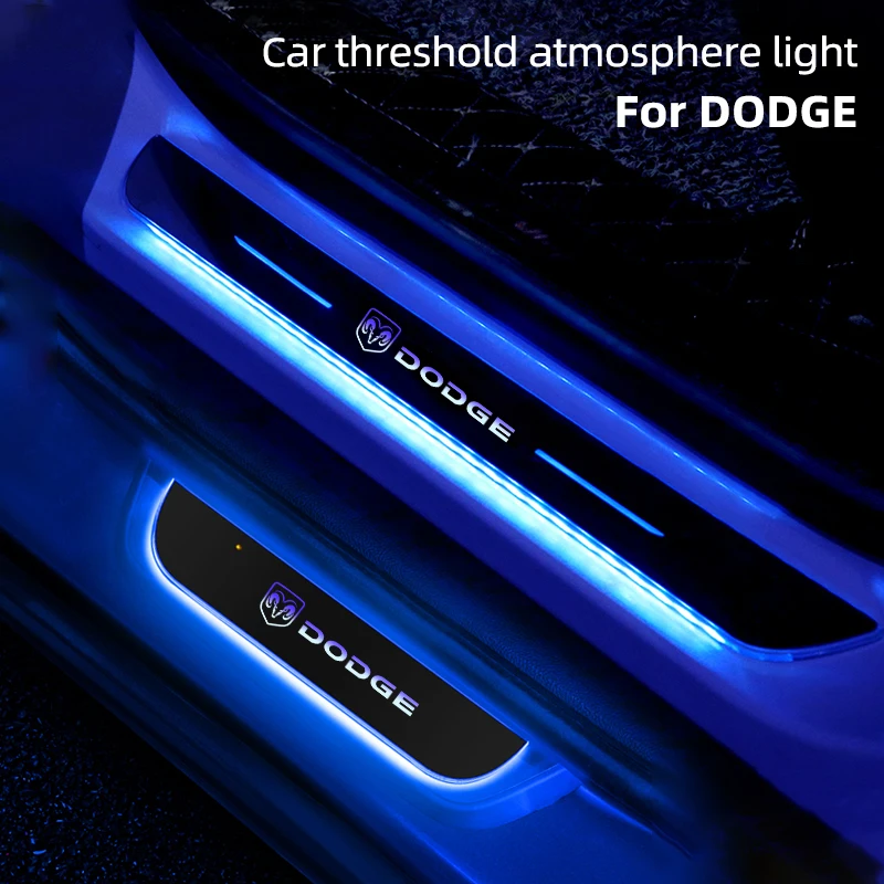

For Dodge Challenger caliber journey Ram 1500 Car LED Welcome Pedal Door Sill Pathway Light Car Multicolor door Light Accessorie