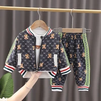 baby boys 3pcs clothes sets spring autumn children casual cute coats t shirts pants tracksuits for bebe infants sports suits 3y