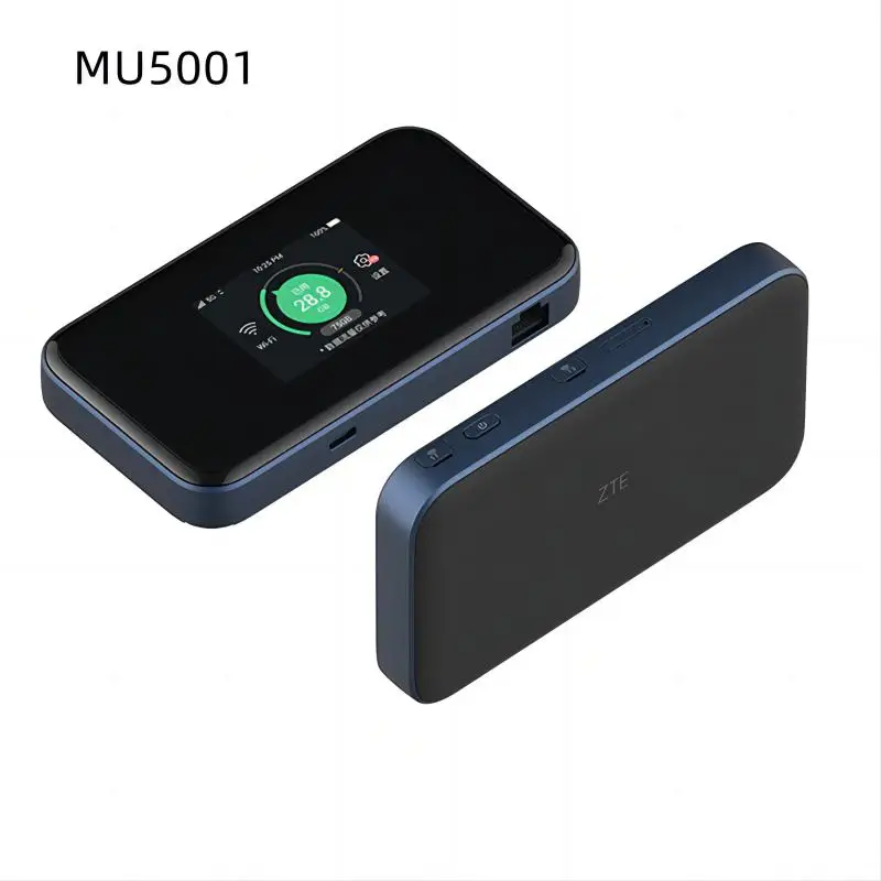 NEW ZTE MU5001 5g Router With SIM Card Mobile Hotspot Sub6 5G Networks Gigabit Speed MU5002 2.4 Inch Touch Screen4500Ah Battery