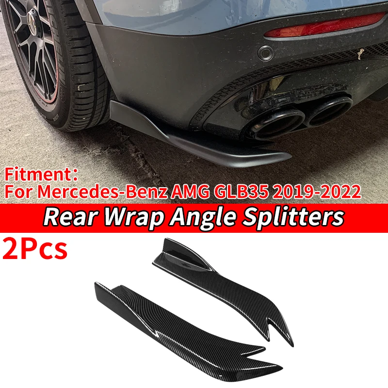 

Car Rear Wrap Angle Splitters Trunk Lip Spoiler Canard Wing Diffuser Carbon For Mercedes-Benz AMG GLB35 2019-2022