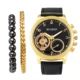 2022 New Luxury Gold Men's Watch Bracelet Gift Box Exquisite Bracelets High Grade Quartz Watches Set Valentine's Day for Husband Other Image