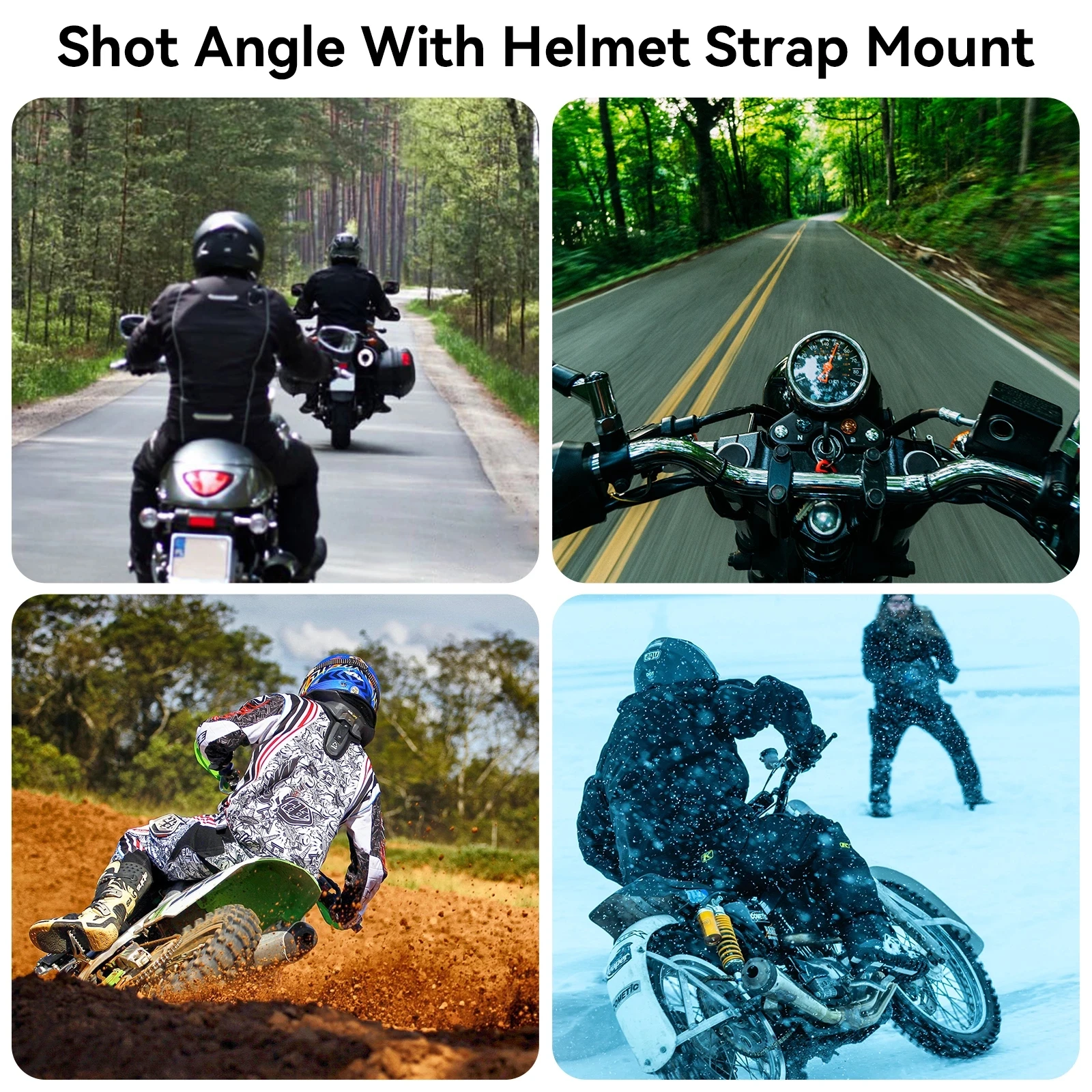 TELESIN ремень для мотоциклетного шлема передняя подставка подбородка держатель GoPro