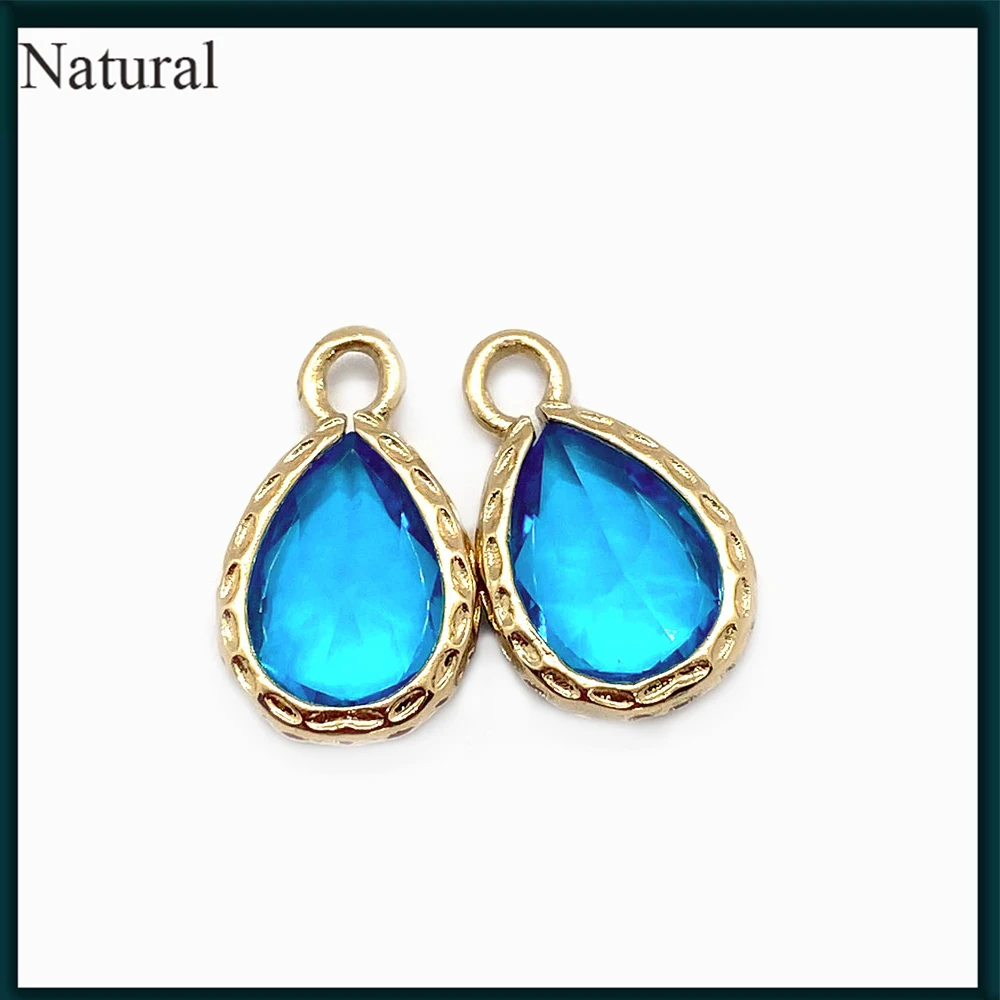 

2pcs Colored Glass Crystal Pendant Jewelry Elegant Women's Jewelry DIY Necklace Earrings Bracelet Jewelry Accessories 12x19mm