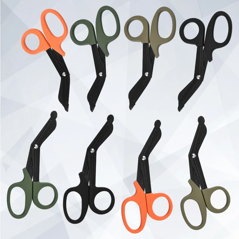 

1pcs Outdoor Survive Paramedic Rescue Utility Shear Emergency Gauze Scissor First Outdoor Camp Medical Nurse Hike Trauma Aid